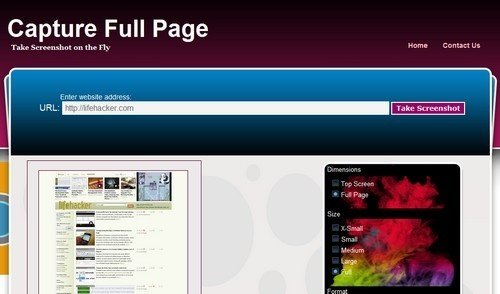 Capture Full Page Screenshots Entire Web Pages as a Continuous Image